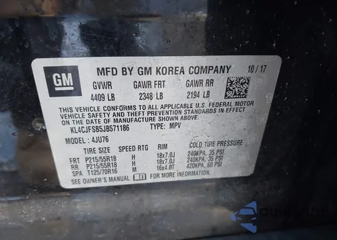 2018 Buick Encore Preferred Ii z USA, uszkodzony, nr VIN KL4CJFSB5JB571186